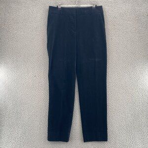 Talbots Pants Womens 6 Hampshire Ankle Black Velvet Stretch Skinny Office Work